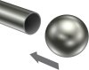 Endstücke Luino (Kugel) Edelstahl für Gardinenstangen 20 mm Ø (2 Stück) 