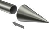 Endstücke Savio (Kegel) Edelstahl-Optik für Gardinenstangen 20 mm Ø (2 Stück) 