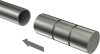 Endstücke Elanto (Rillenzylinder) Edelstahl-Optik für Gardinenstangen 20 mm Ø (2 Stück) 