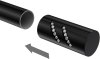 Endstücke Zoena (Zylinder Glitzer) Schwarz für Gardinenstangen 20 mm Ø (2 Stück) 