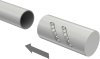 Endstücke Zoena (Zylinder Glitzer) Weiß für Gardinenstangen 20 mm Ø (2 Stück) 