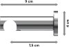 Träger Platon Chrom 1-läufig 7,5 cm für Gardinenstangen 20 mm Ø 