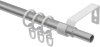 Ausziehbare Gardinenstange Metall / Kunststoff 16/13 mm Ø HERA - Cone Silbergrau 70-120 cm