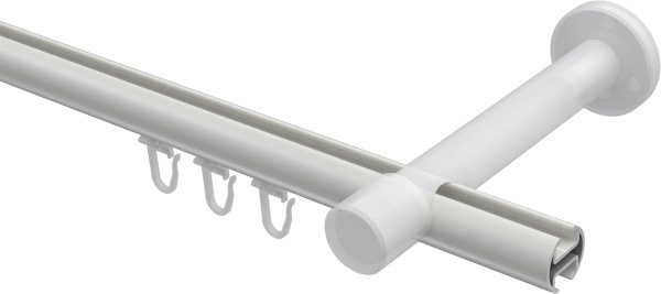Innenlauf Gardinenstange Aluminium / Metall 20 mm Ø PRESTIGE - Santo Weiß