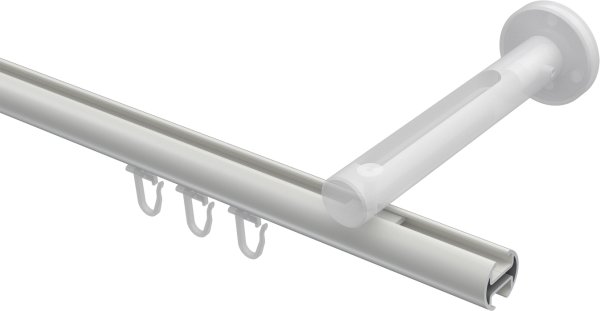 Innenlauf Gardinenstange Aluminium / Metall 20 mm Ø SITENO - Santo Weiß