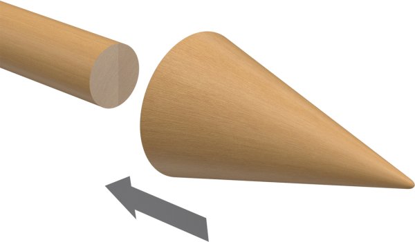 Endstücke Holly (Kegel) Buche lackiert für Gardinenstangen 16 mm Ø (2 Stück)