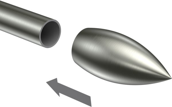 Endstücke Poveda (Flamme) Edelstahl-Optik für Gardinenstangen 16 mm Ø (2 Stück)