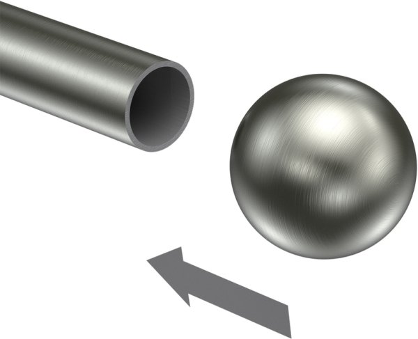 Endstücke Puros (Kugel) Edelstahl-Optik für Gardinenstangen 16 mm Ø (2 Stück)