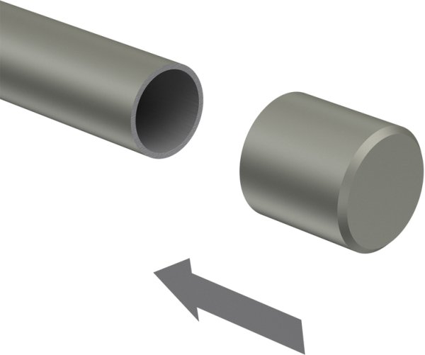 Endstücke Lucan (Kappe) Chrom matt für Gardinenstangen 16 mm Ø (2 Stück)