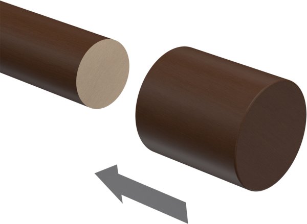 Endstücke Feta (Kappe) Nussbaum lackiert für Gardinenstangen 20 mm Ø (2 Stück)