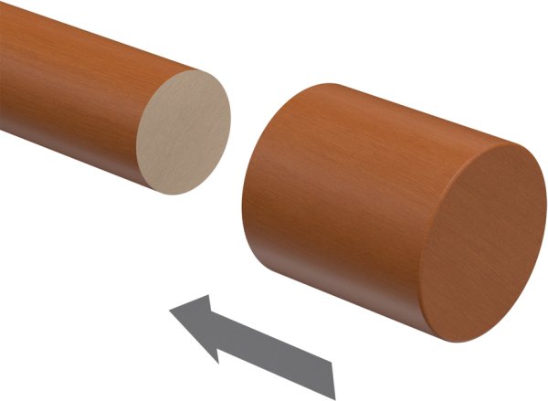 Endstücke Feta (Kappe) Kirschbaum lackiert für Gardinenstangen 20 mm Ø (2 Stück)