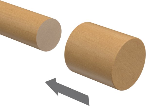 Endstücke Feta (Kappe) Buche lackiert für Gardinenstangen 20 mm Ø (2 Stück)