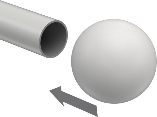 Endstücke Luina (Kugel) Weiß lackiert für Gardinenstangen 20 mm Ø (2 Stück)