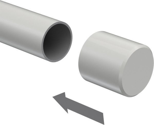 Endstücke Santo (Kappe) Weiß für Gardinenstangen 20 mm Ø (2 Stück)