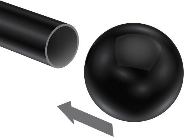 Endstücke Luino (Kugel) Schwarz für Gardinenstangen 20 mm Ø (2 Stück)