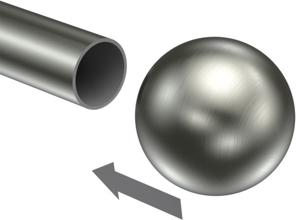 Endstücke Luino (Kugel) Edelstahl-Optik für Gardinenstangen 20 mm Ø (2 Stück)