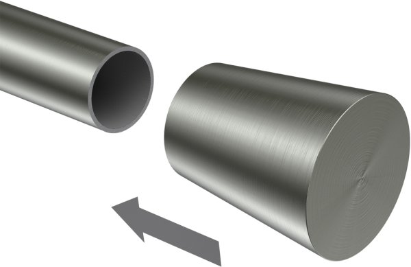 Endstücke Sitra (Konus) Edelstahl-Optik für Gardinenstangen 20 mm Ø (2 Stück)