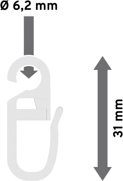Ringe (Flachringe) mit Einlage Messing-Optik Typ E20 für Gardinenstangen 20 mm Ø