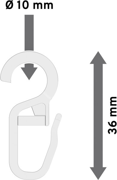 Ringe (Rundringe) Weiß Typ A28 für Gardinenstangen 28 mm Ø