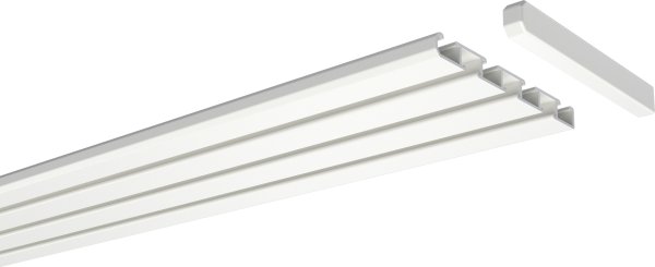Gardinenschiene Aluminium 3- / 4-läufig SLIMLINE Weiß