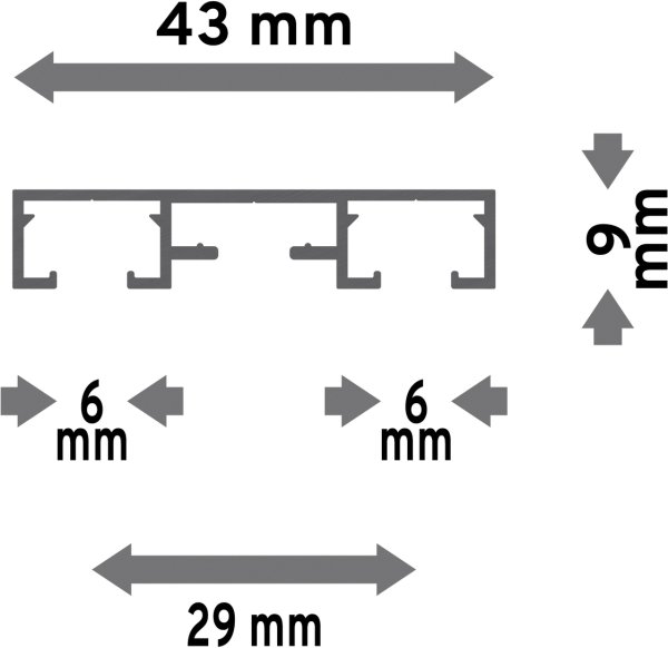 Gardinenschiene Aluminium 2-läufig PRIMAX Weiß