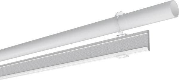 Paneelwagen für Rundrohre 16-20 mm Ø Easyclip Aluminium mit Klettband Weiß