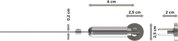 Seilspanngarnitur Davis vernickelt