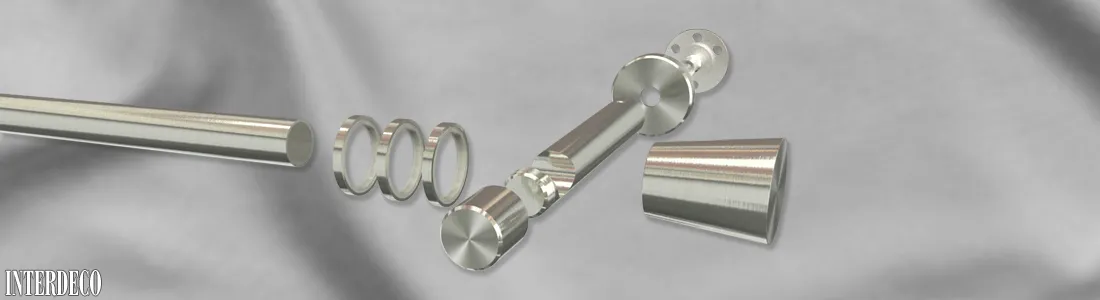 Einzelteile von Gardinenstangen anbringen