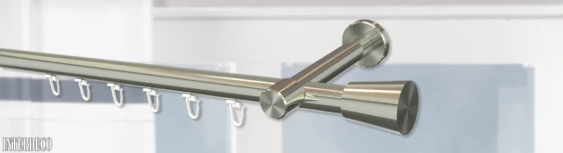 Einläufige Innenlaufstangen für Raffrollos