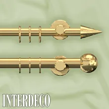 Messing-Optik Gardinenstangen Vielfalt in Form und Größe