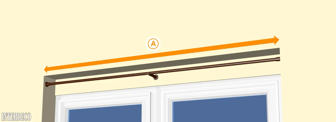 Gardinenstangen mit Wandlager ausmessen.