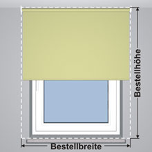 Rollo vor der Fensternische Decke